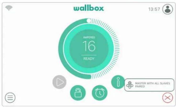 wallbox 13:57 AMPERED 16 READY MASTER WITH ALL SLAVES PAIRED