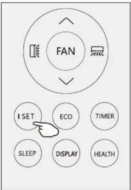 FAN I SET ECO TIMER SLEEP DISPLAY HEALTH
