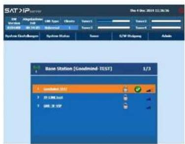 SAT/IP server S/N Abgblation Service S/B User Type Tools Server1 Server2 R03488 R03489 Manual T Server3 Server4 System DisChallenger System Status Source S/W Drilling Active Base Station [Goodmind-TEST] 1/3 1 Goodmind (S/N) 2 JG-1RM test 3 JRG-3 VSP