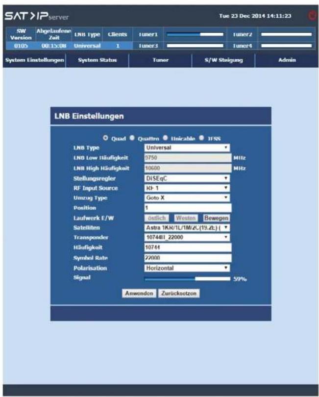 MEGASAT MEG-4000 - Systemeinstellungen - 4