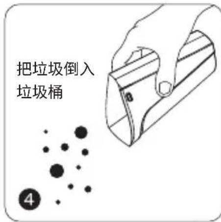 把垃圾倒入 垃圾桶