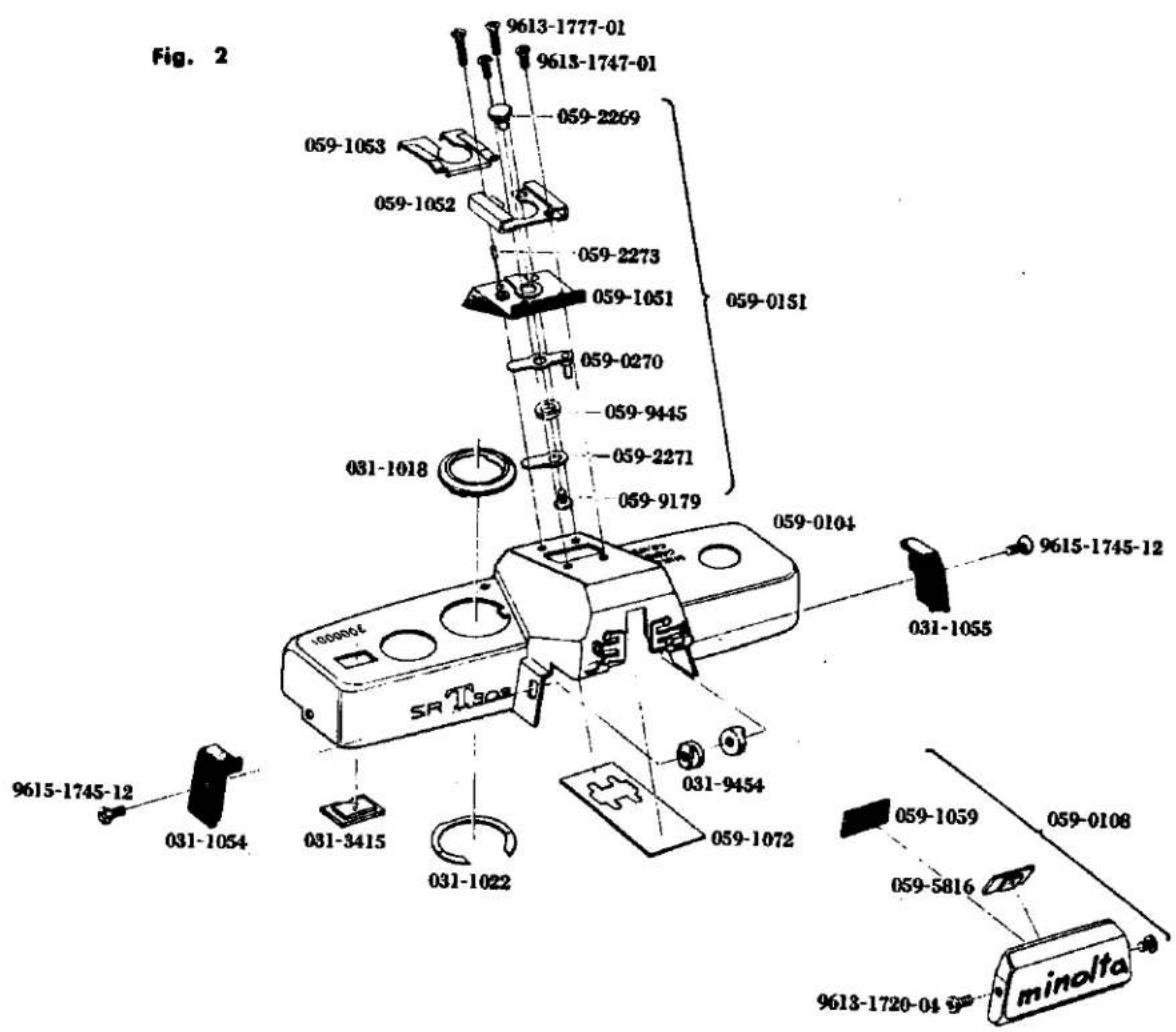 Fig. 2 9613-1777-01 9613-1747-01 059-2269 059-1053 059-1052 059-2273 059-1051 059-0270 059-9445 059-2271 059-9179 031-1018 059-0104 SR T302 031-1055 9615-1745-12 031-1054 031-3415 031-1022 031-9454 059-1072 059-1059 059-5816 059-0108 minolta 9613-1720-04