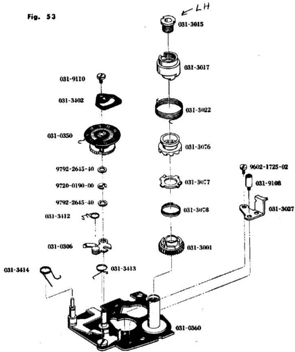 Fig. 53 031-9110 031-3402 031-0350 9792-2615-40 9720-0190-00 9792-2645-40 031-3412 031-0306 031-3414 031-3413 031-3015 LH 031-3017 031-3022 031-3076 031-3077 031-3078 031-3001 9602-1725-02 031-9108 031-3027 031-0360
