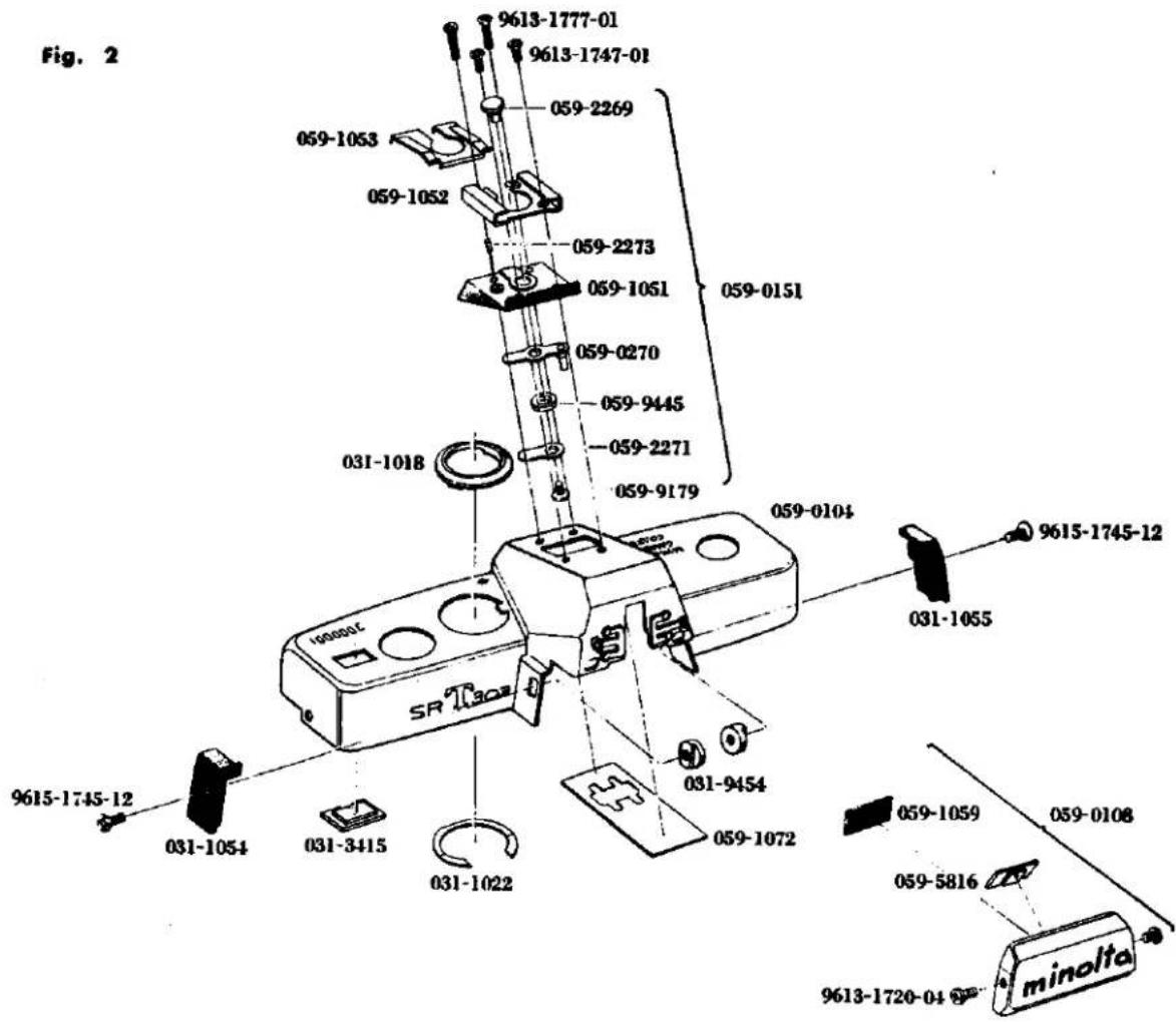 Fig. 2 9613-1777-01 9613-1747-01 059-2269 059-1053 059-1052 059-2273 059-1051 059-0270 059-9445 059-2271 059-9179 031-1018 059-0104 SR T302 031-1055 9615-1745-12 031-1054 031-3415 031-1022 031-9454 059-1072 059-1059 059-5816 minolta 9613-1720-04