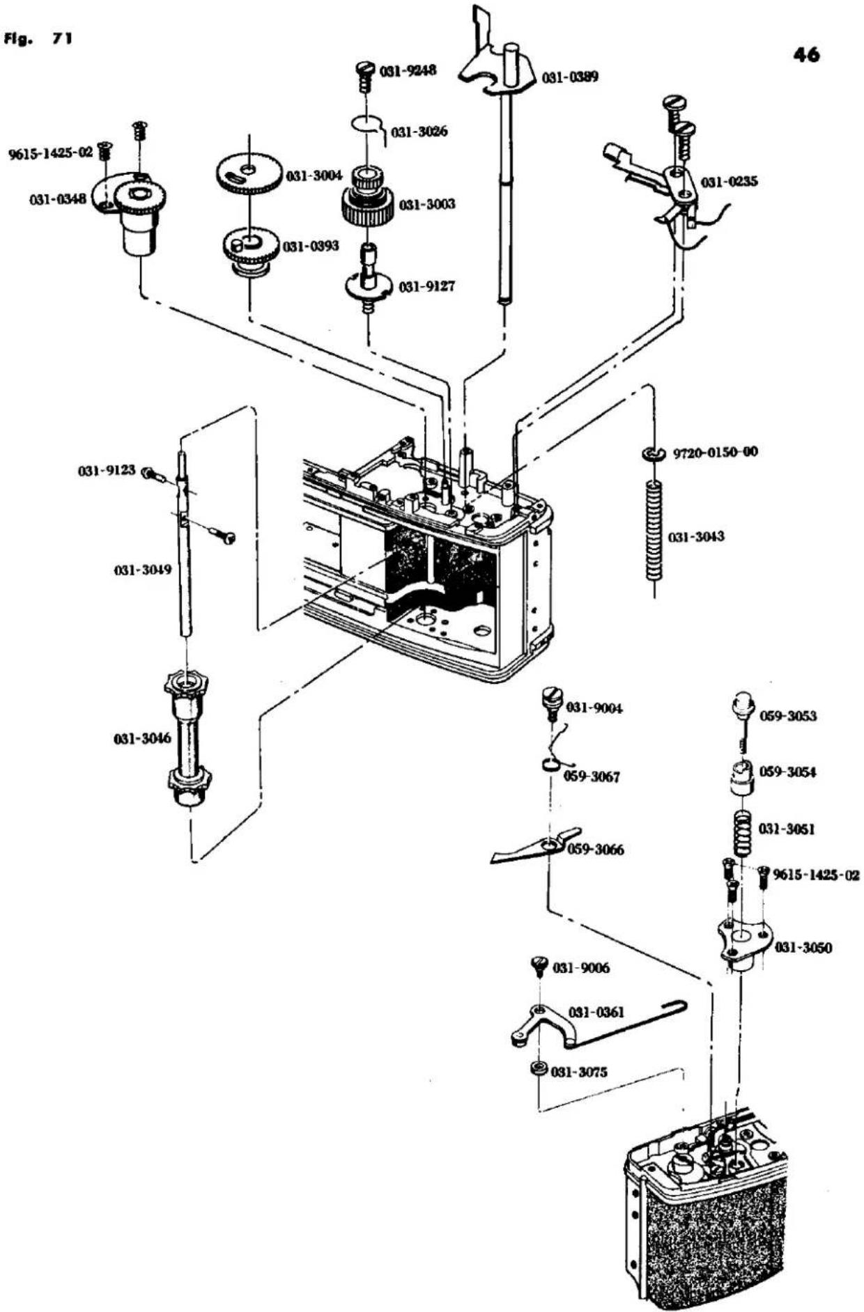 Fig. 71 46 031-9248 031-3026 031-3004 031-3003 031-9127 031-0389 031-0235 031-9125 031-3049 031-3046 031-9004 059-3067 059-3066 031-9006 031-3061 031-3075 9615-1425-02 031-3043 9720-0150-00