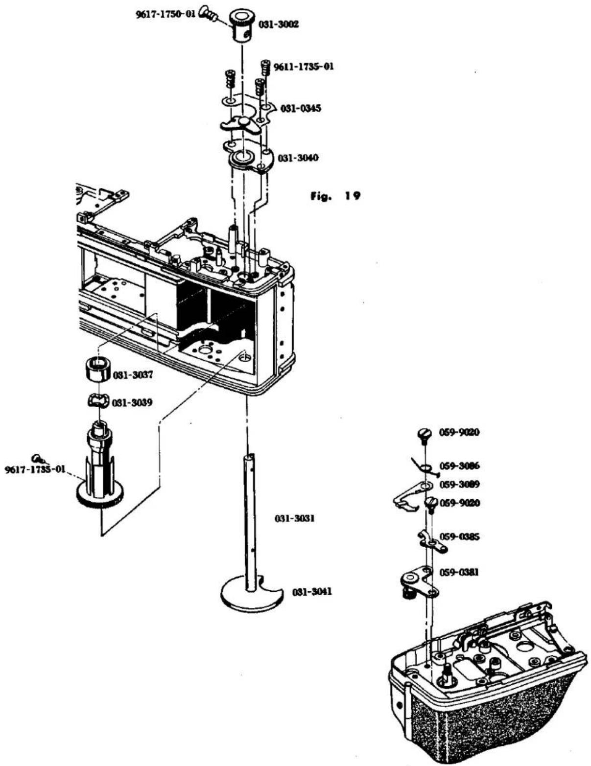 9617-1750-01 031-3002 9611-1735-01 031-0345 031-3040 Fig. 19 031-3037 031-3039 031-3031 031-3041 9617-1755-01 059-9020 059-3086 059-3089 059-9020 059-0385 059-0381