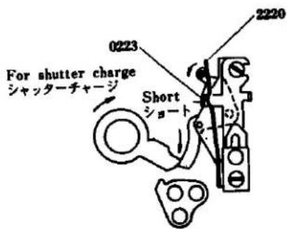 For shutter charge シャッターチャージ 0223 Short ショート 2220
