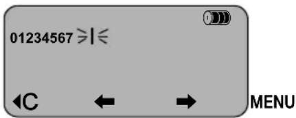 01234567 ≥I ≤ ←C ← → MENU