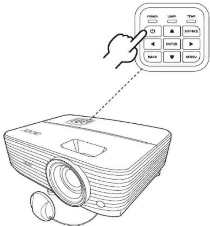 POWER LAMP TEMP SOURCE ENTER BACK MENU
