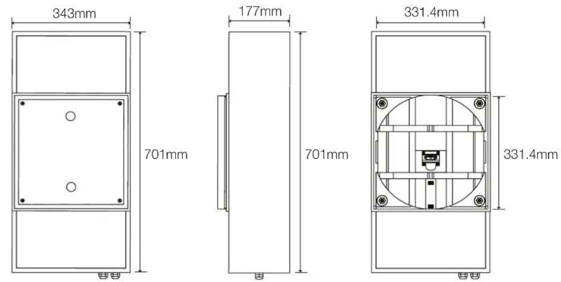 343mm 701mm 177mm 701mm 331.4mm 331.4mm