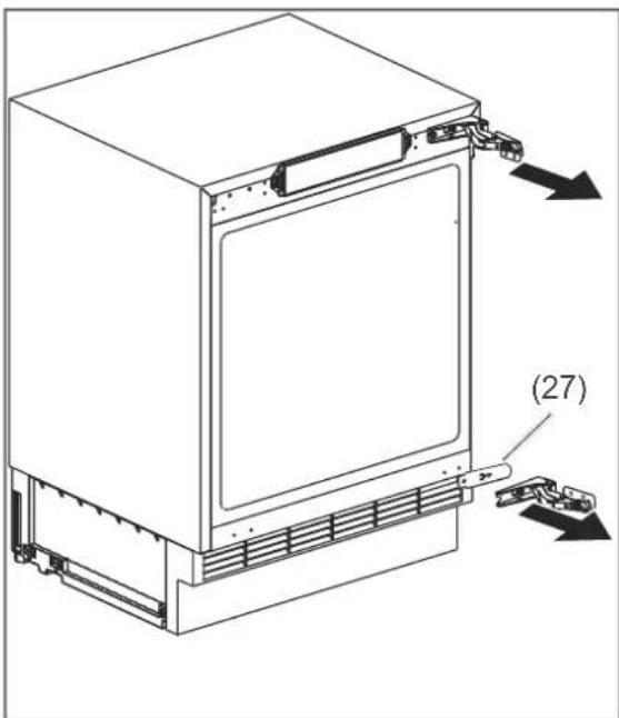 Hanseatic HEGS8260D - Changing the door hinges - 3