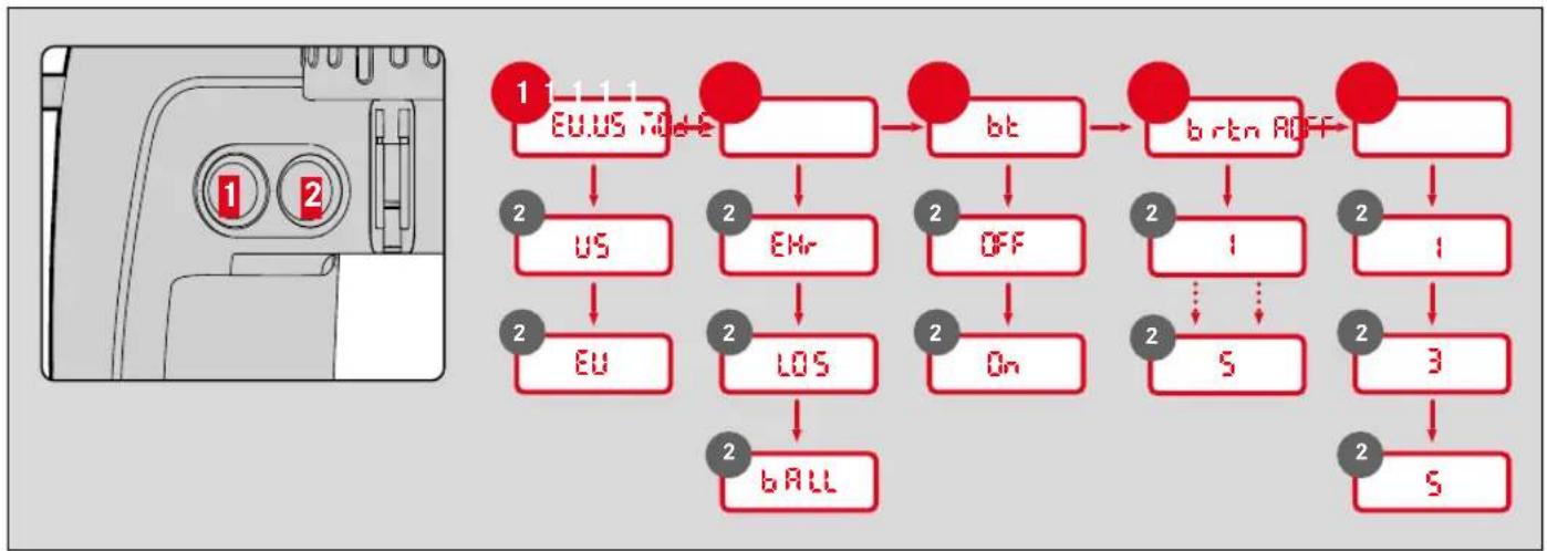 LEICA Geovid Pro 8x42 - SELECTING SETTINGS - 1