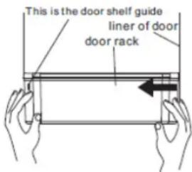 This is the door shelf guide liner of door door rack
