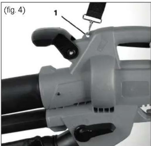 Fieldmann FZF 4008-E - Attaching the shoulder strap - 1