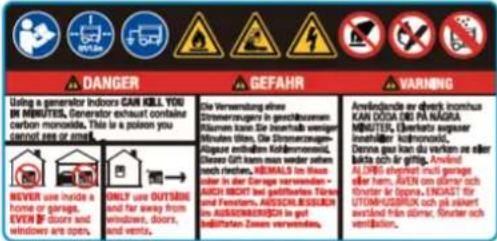 Champion 92120i - Safety and Dataplate Labels - 4
