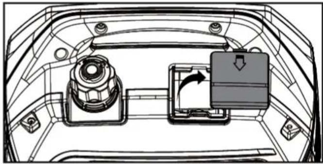 Top-down technical diagram of a vehicle interior showing internal components and directional arrows (no text or labels)