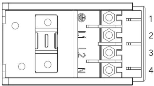 Technical diagram of an electrical connector with numbered parts and internal components