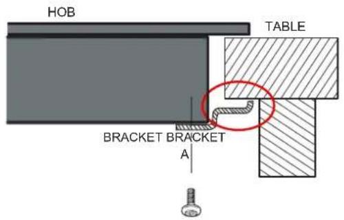 HOB TABLE BRACKET BRACKET A
