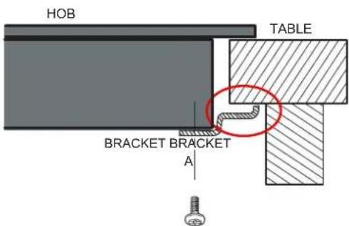 HOB TABLE BRACKET BRACKET A