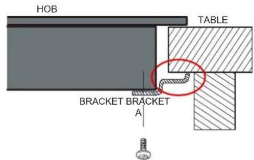 HOB TABLE BRACKET BRACKET A
