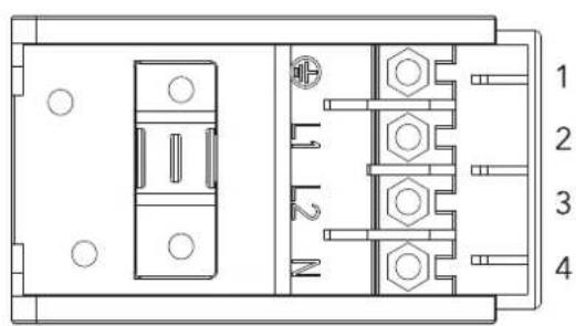 Technical diagram of an electrical connector with numbered parts for identification