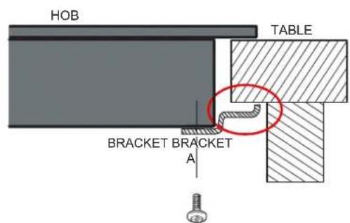 HOB TABLE BRACKET BRACKET A