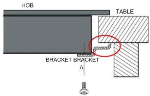 HOB TABLE BRACKET BRACKET A