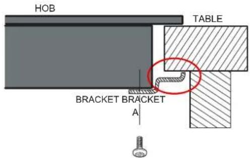 HOB TABLE BRACKET BRACKET A