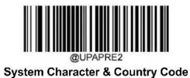 @UPAPRE2 System Character & Country Code