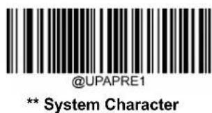 @UPAPRE1 ** System Character
