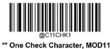 @C11CHK1 ** One Check Character, MOD11