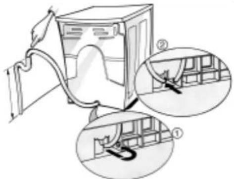 WHIRLPOOL AWZ 541 - Wasserauslaß an Trocknerrückseite - 1
