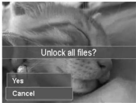 Unlock all files? Yes Cancel