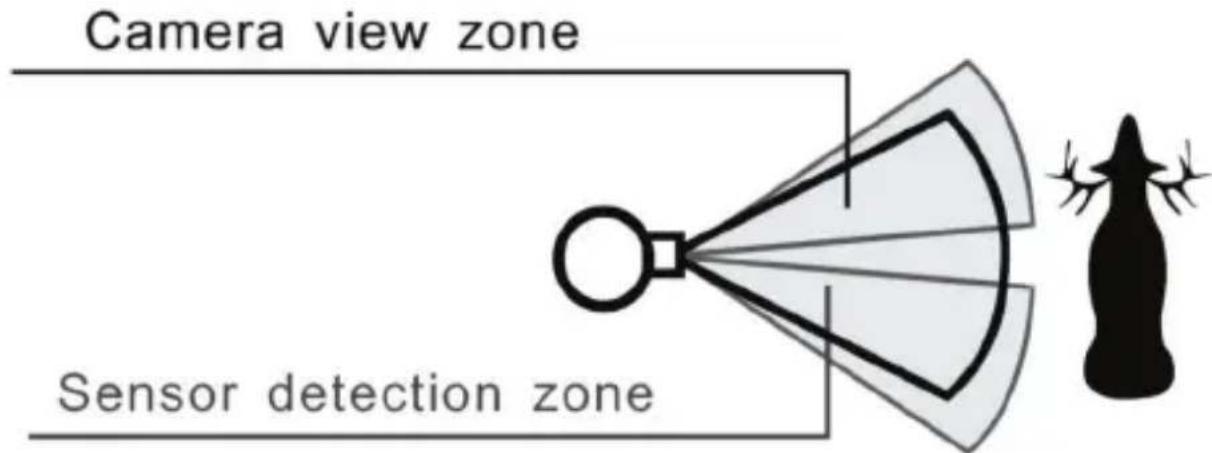 Camera view zone Sensor detection zone