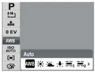 P 8 M 0 EV AWB ISO AUTO Auto AWB