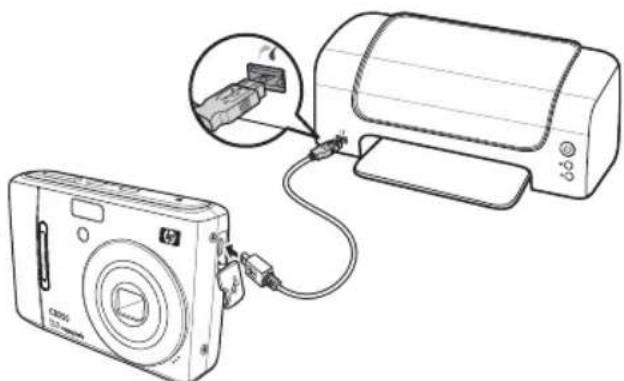 HP CB350 - Connecting the Camera to a Printer - 1