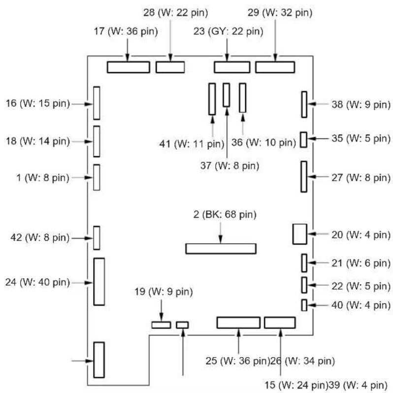 KONICA MINOLTA 7222 - Main Body Connector Layout Drawing - 1