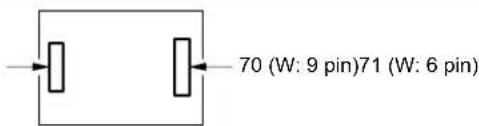 70 (W: 9 pin)71 (W: 6 pin)