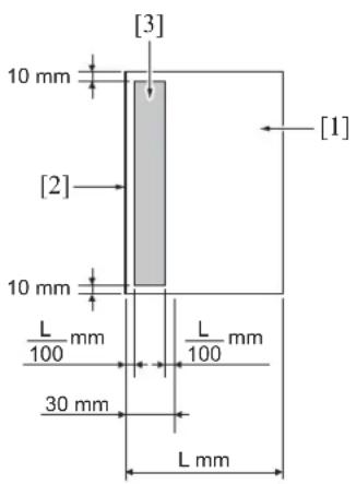[3] 10 mm [2] 10 mm L 100 mm 30 mm L mm [1]