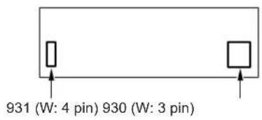 931 (W: 4 pin) 930 (W: 3 pin)