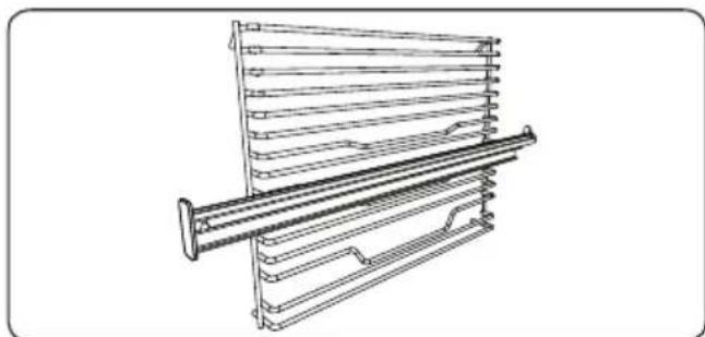 ASPES AHM10700DCN - The Wire Rack with Easyfix Half Telescopic Rail - 1