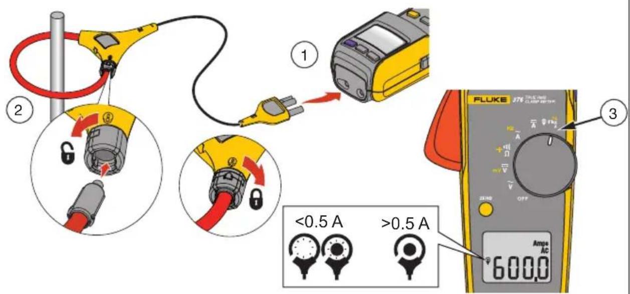 <0.5 A >0.5 A FLUKE 376 CLAMP SWITCH 600.0