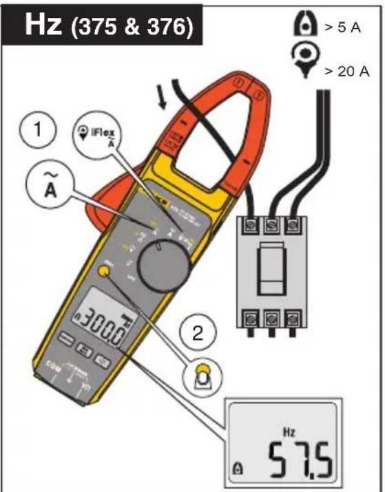 Hz (375 & 376) 1 iFlex ~ A 2 > 5 A > 20 A 3000 Hz 57.5