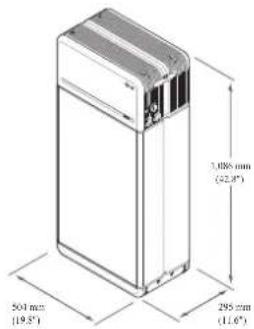 3.086 mm (22.8°) 504 mm (19.5°) 295 mm (11.6°)