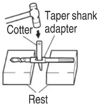 Taper shank adapter Cotter Rest