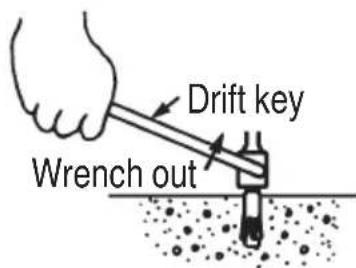 Drift key Wrench out