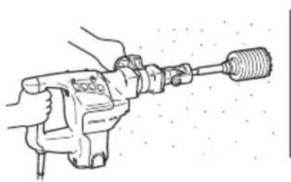 HiKOKI DH38SS - How to dismount the core bit - 3
