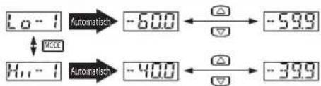 Lo - 1 Automatisch -60.0 ← -59.9 H... - 1 Automatisch -40.0 ← -39.9