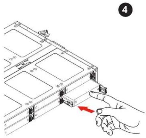 Diagram showing a hand interacting with a device panel, with a red arrow indicating the direction of movement or change.
