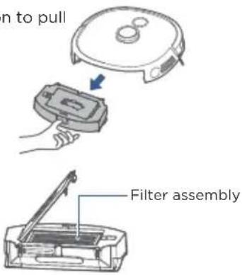 n to pull Filter assembly